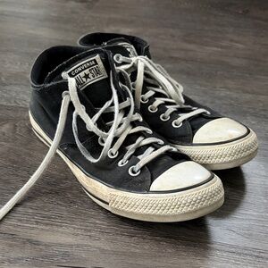 Converse Black High-Top Sneakers with White Accents